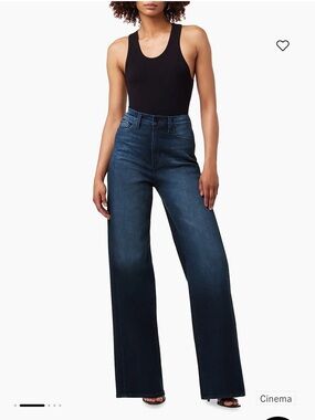 Joe's Jeans Dark Blue High-Rise Wide-Leg Jeans